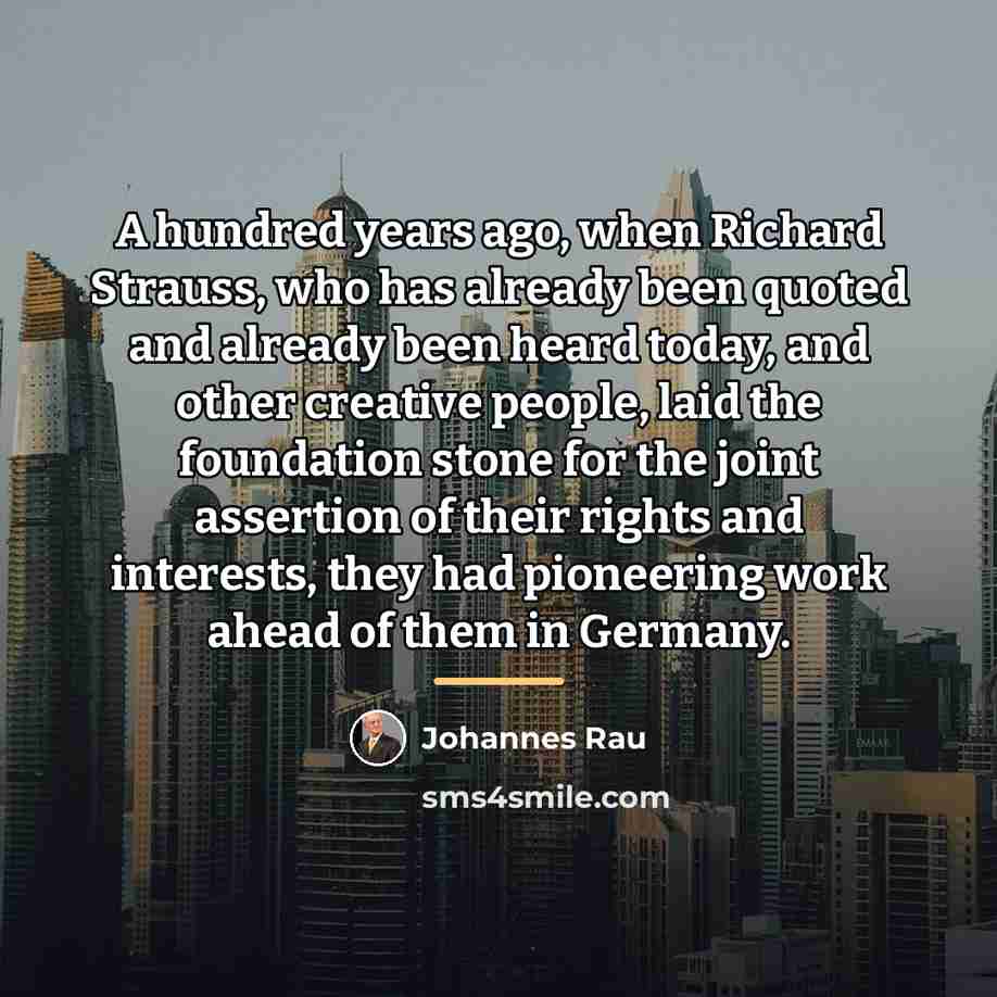 “A hundred years ago, when Richard Strauss, who has already…” quote by Johannes Rau