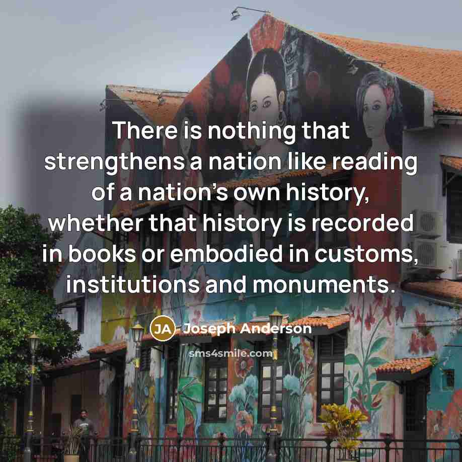“There is nothing that strengthens a nation like reading of…” quote by Joseph Anderson