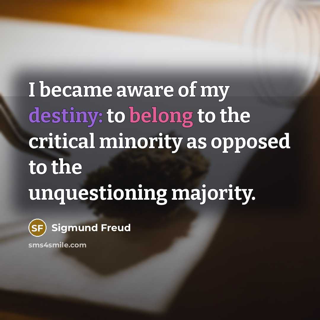 “I became aware of my destiny: to belong to the…” quote by Sigmund Freud