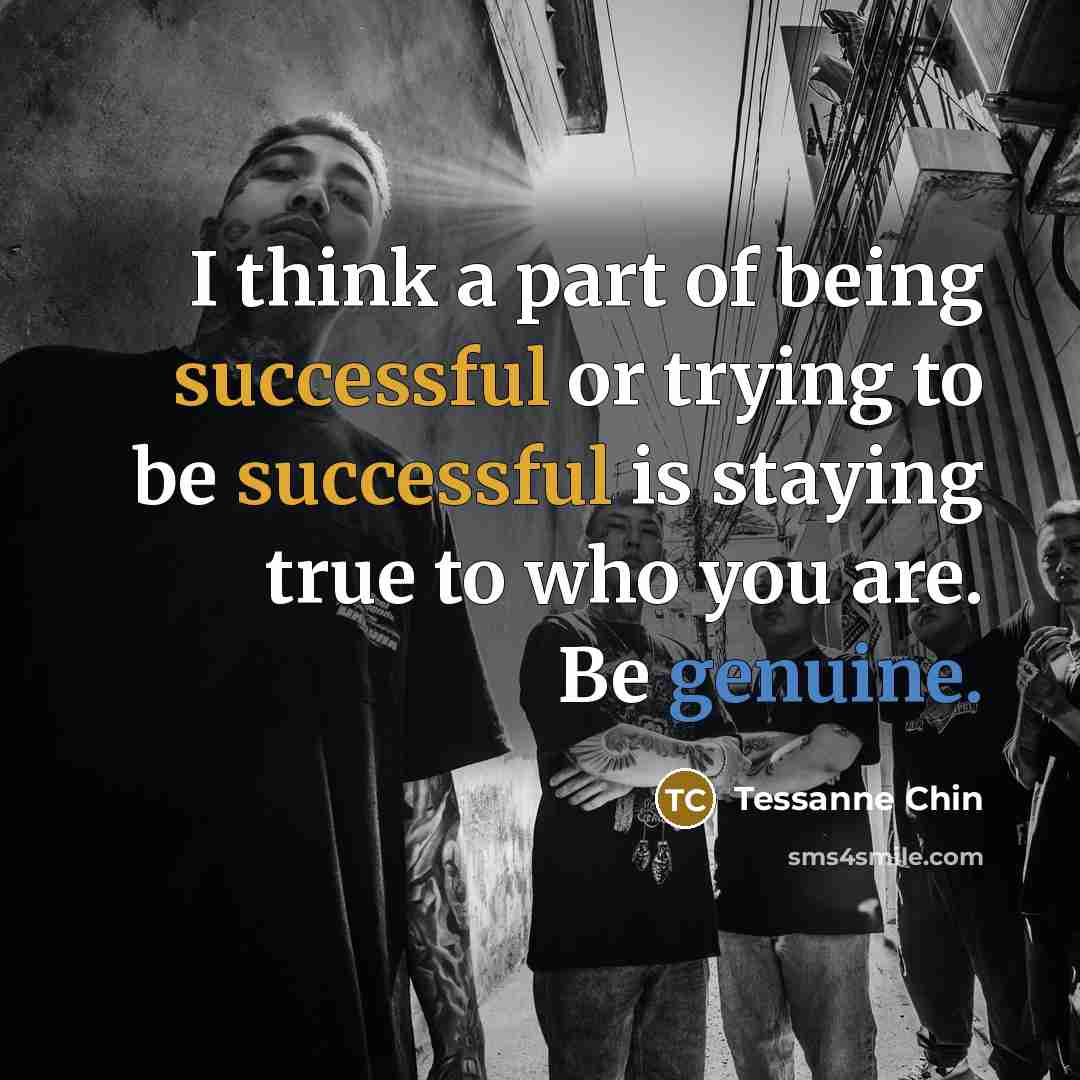 “I think a part of being successful or trying to…” quote by Tessanne Chin