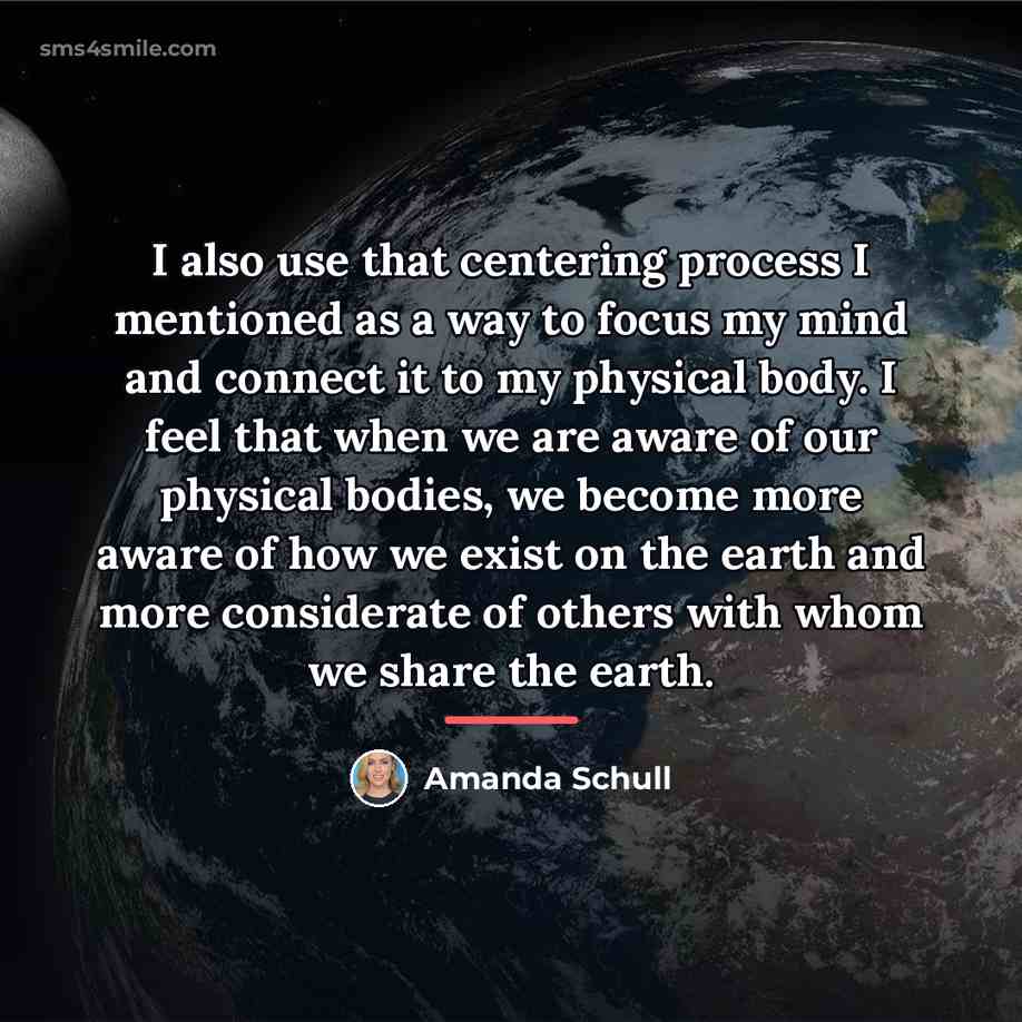 “I also use that centering process I mentioned as a…” quote by Amanda Schull