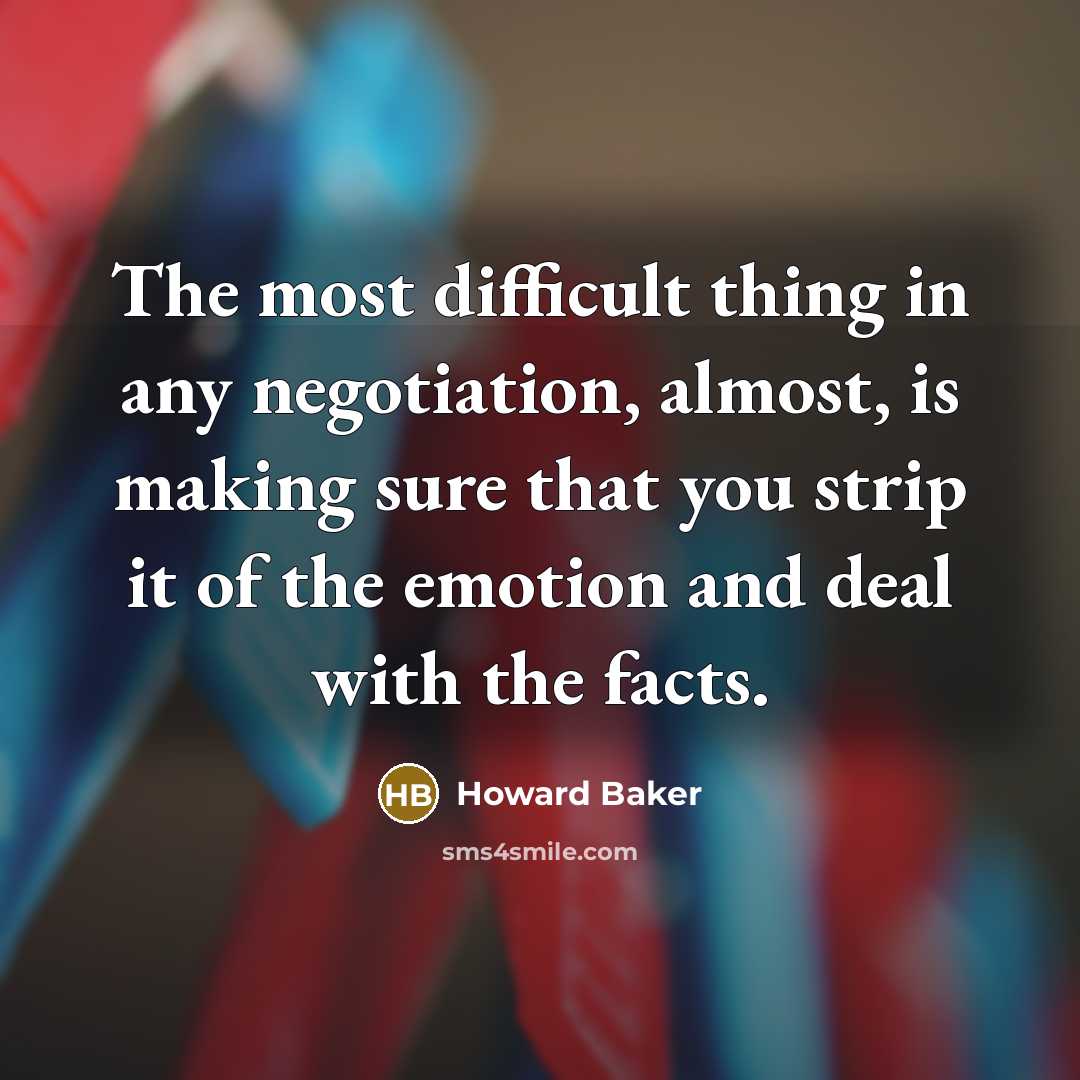 “The most difficult thing in any negotiation, almost, is making…” quote by Howard Baker