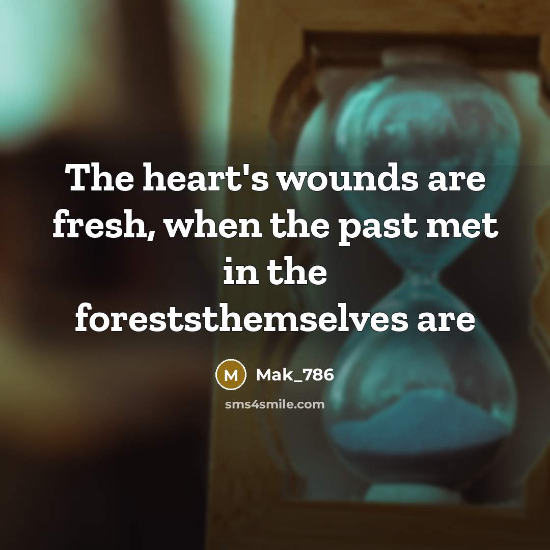 “The heart's wounds are fresh, when the past met in…” quote by Mak_786