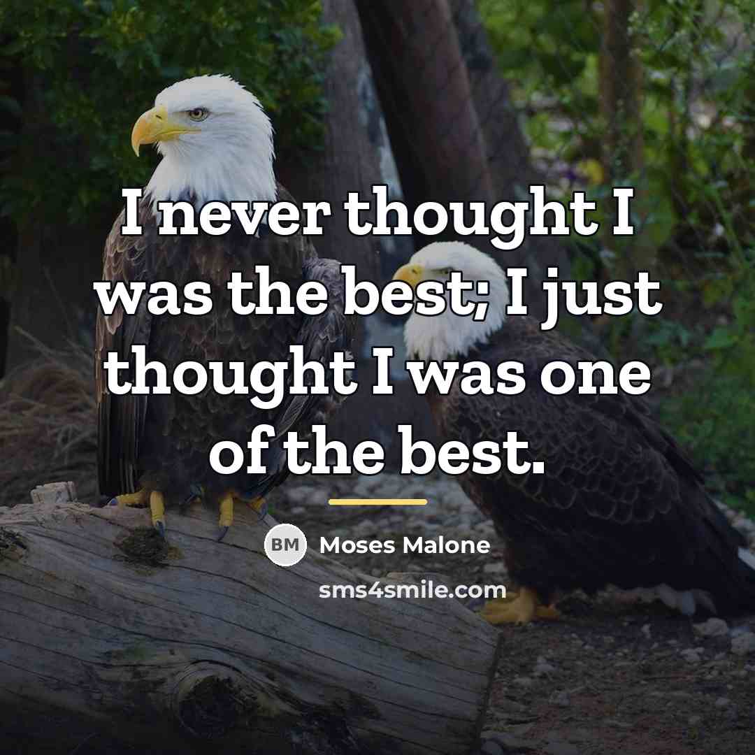 “I never thought I was the best; I just thought…” quote by Moses Malone