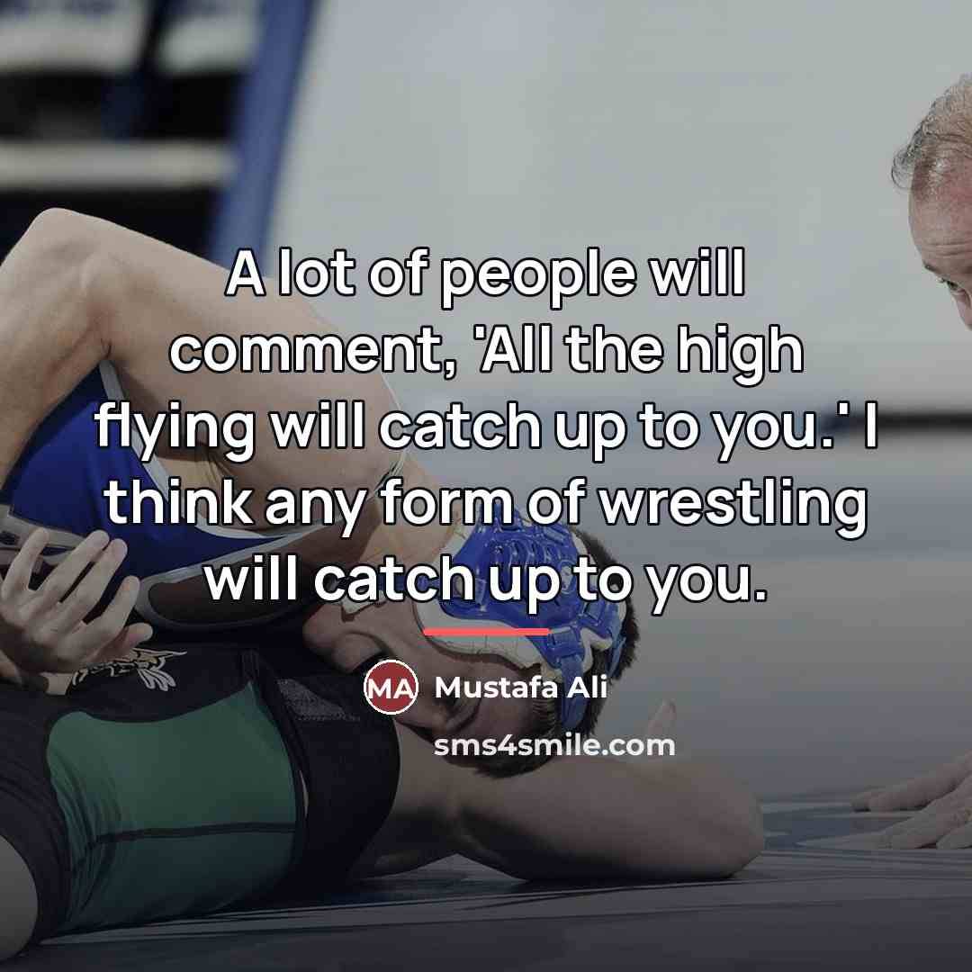 “A lot of people will comment, 'All the high flying…” quote by Mustafa Ali