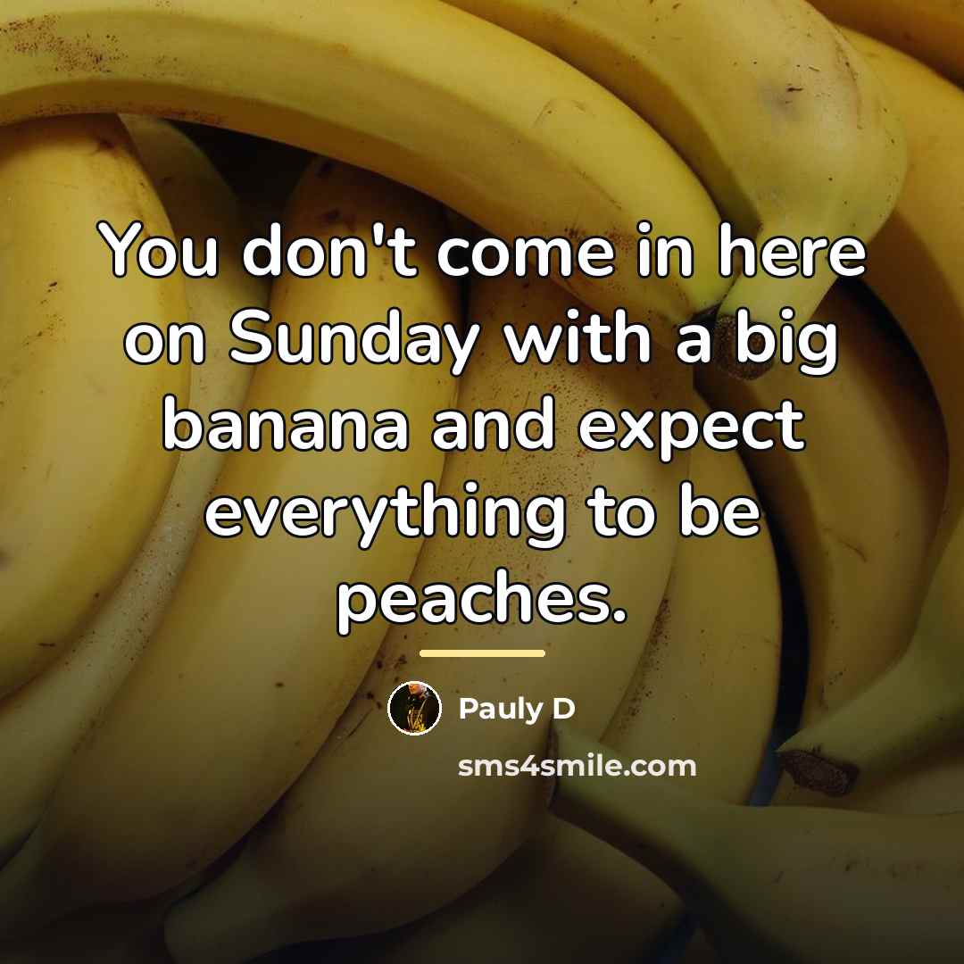 “You don't come in here on Sunday with a big…” quote by Pauly D