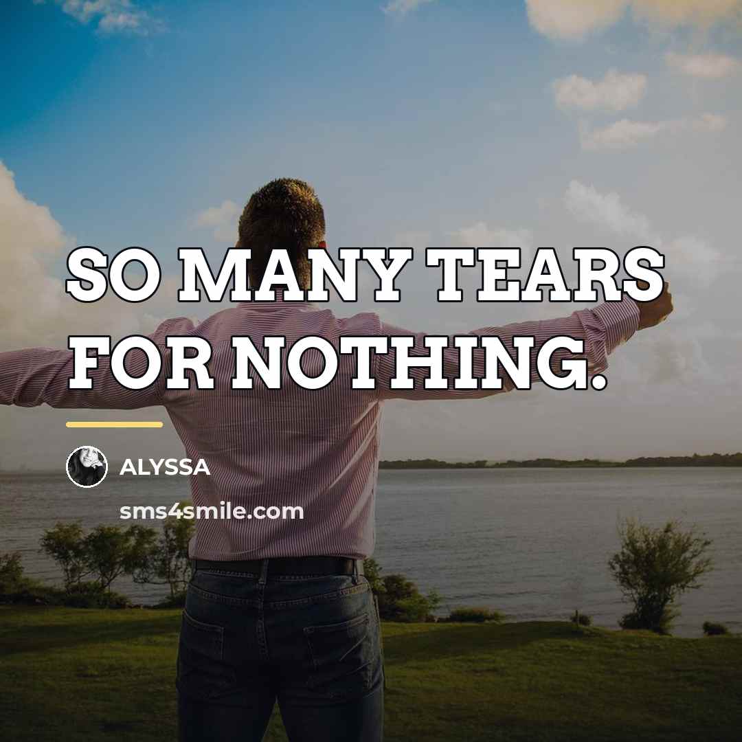 “SO MANY TEARS FOR NOTHING.…” quote by ALYSSA