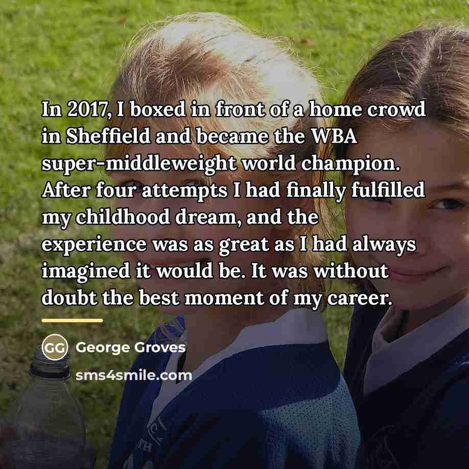 “In 2017, I boxed in front of a home crowd…” quote by George Groves