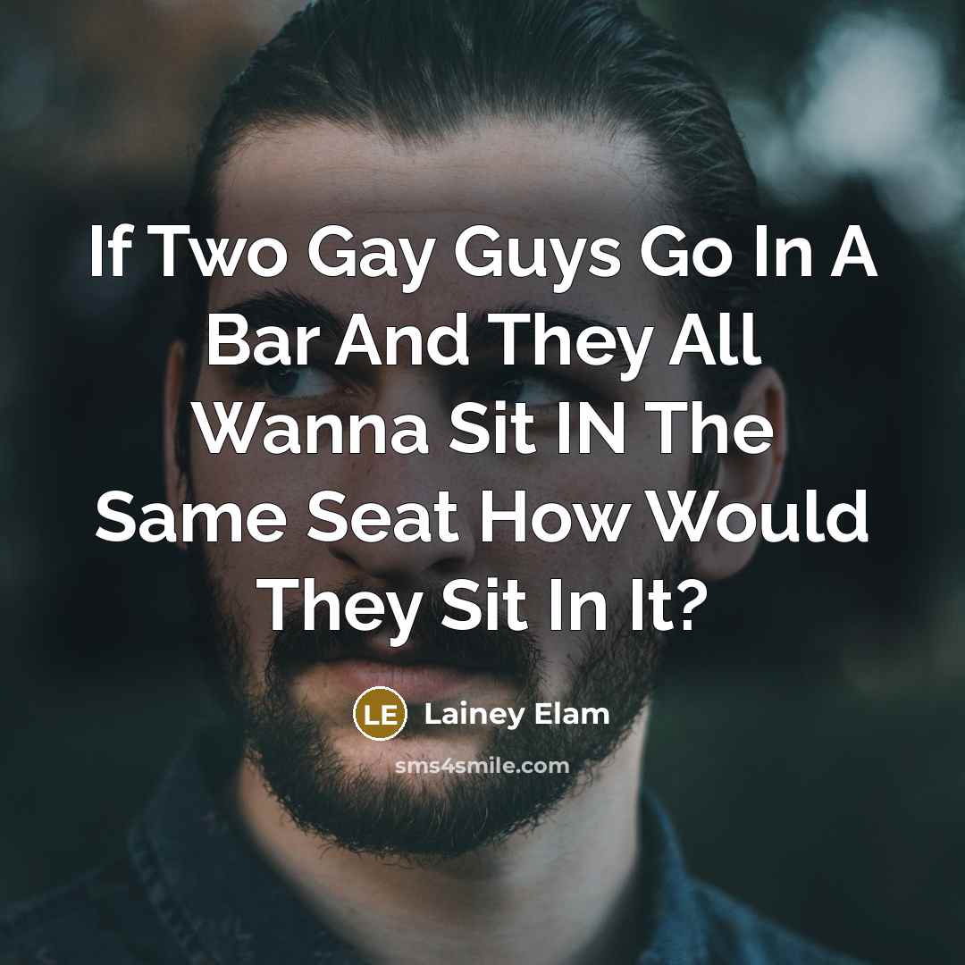 “If Two Gay Guys Go In A Bar And They All Wanna Sit IN The Same Seat How Would They Sit In It?” quote by Lainey Elam