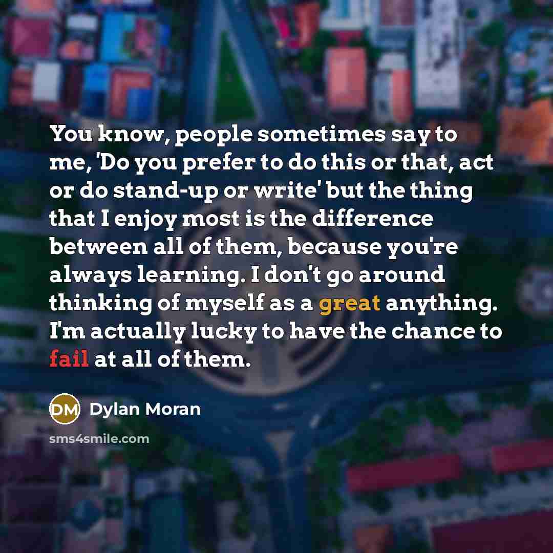 “You know, people sometimes say to me, 'Do you prefer…” quote by Dylan Moran
