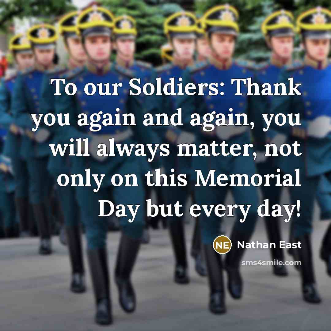 “To our Soldiers: Thank you again and again, you will…” quote by Nathan East