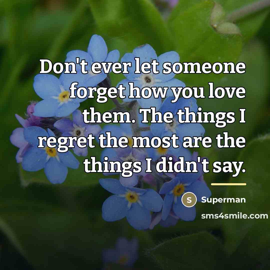 “Don't ever let someone forget how you love them. The…” quote by Superman