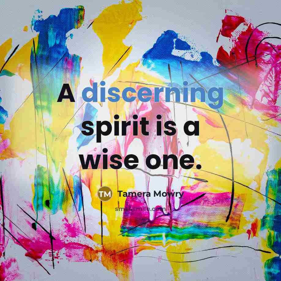 “A discerning spirit is a wise one.…” quote by Tamera Mowry