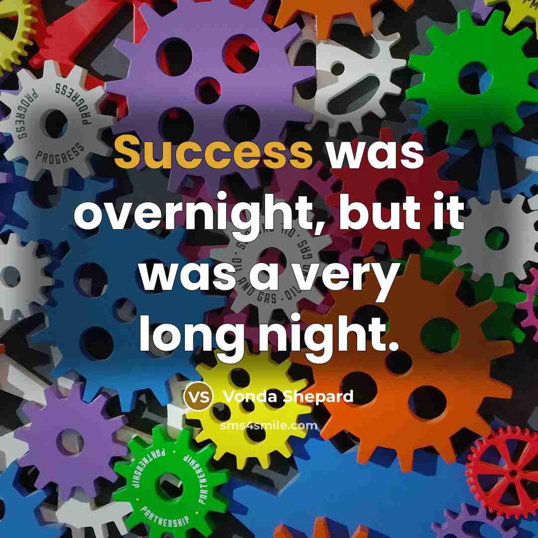 “Success was overnight, but it was a very long night.…” quote by Vonda Shepard