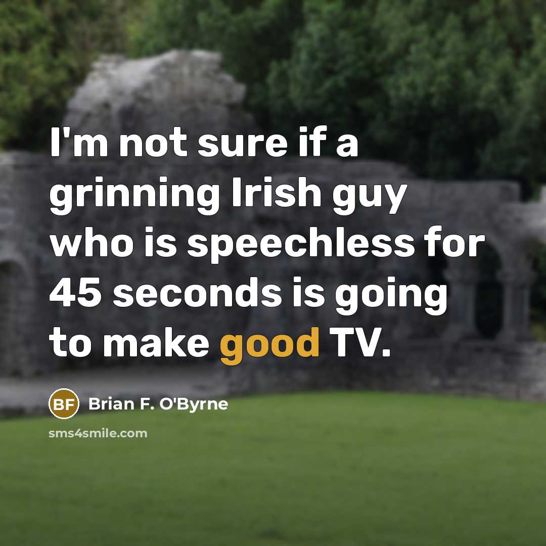 “I'm not sure if a grinning Irish guy who is…” quote by Brian F. O'Byrne