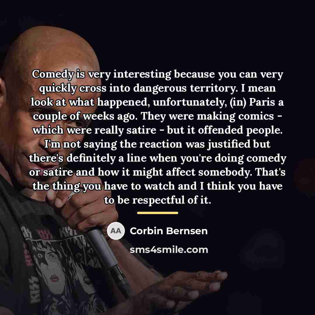 “Comedy is very interesting because you can very quickly cross…” quote by Corbin Bernsen