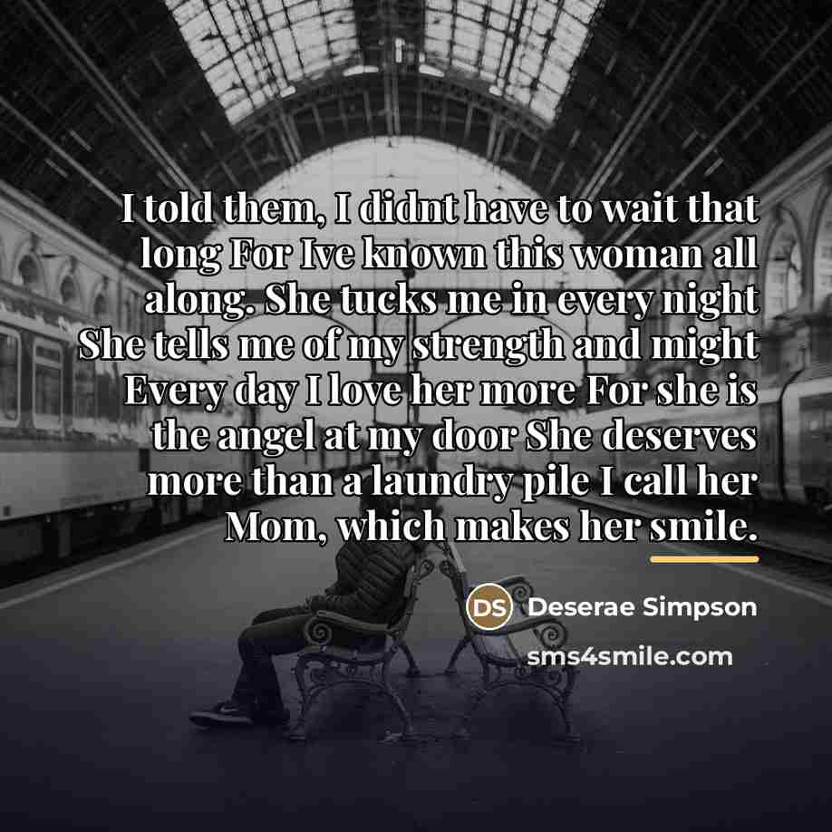 “I told them, I didnt have to wait that long…” quote by Deserae Simpson