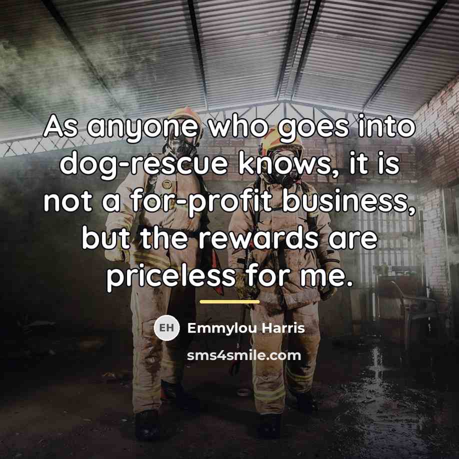 “As anyone who goes into dog-rescue knows, it is not…” quote by Emmylou Harris