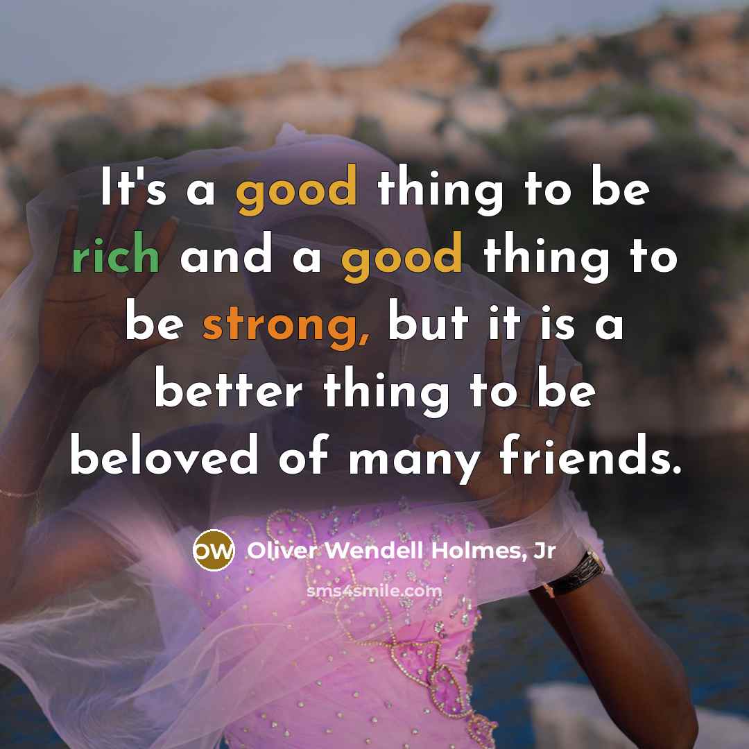 “It's a good thing to be rich and a good…” quote by Oliver Wendell Holmes, Jr