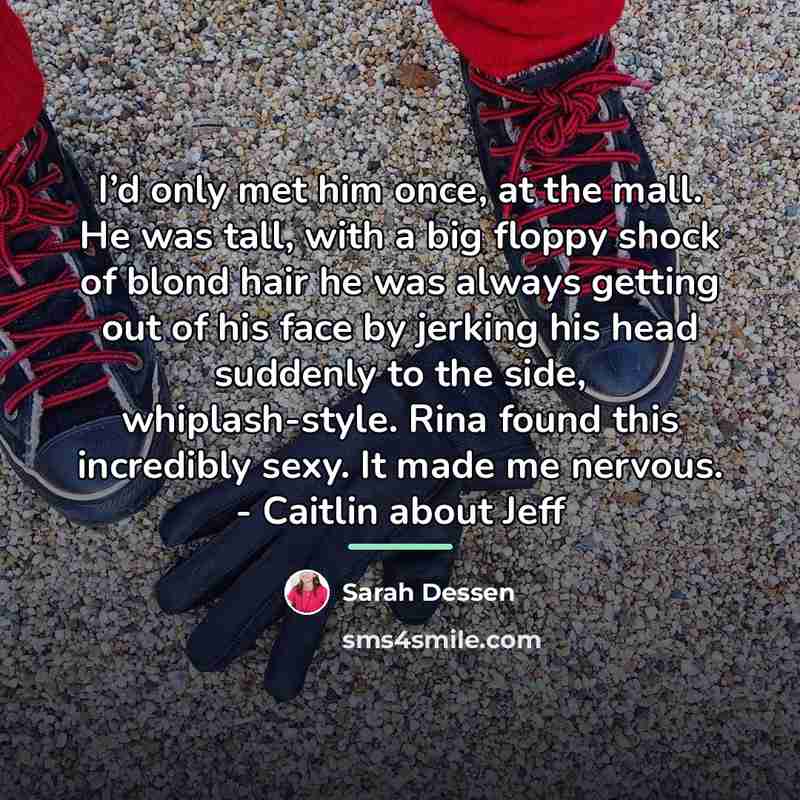 “I’d only met him once, at the mall. He was…” quote by Sarah Dessen