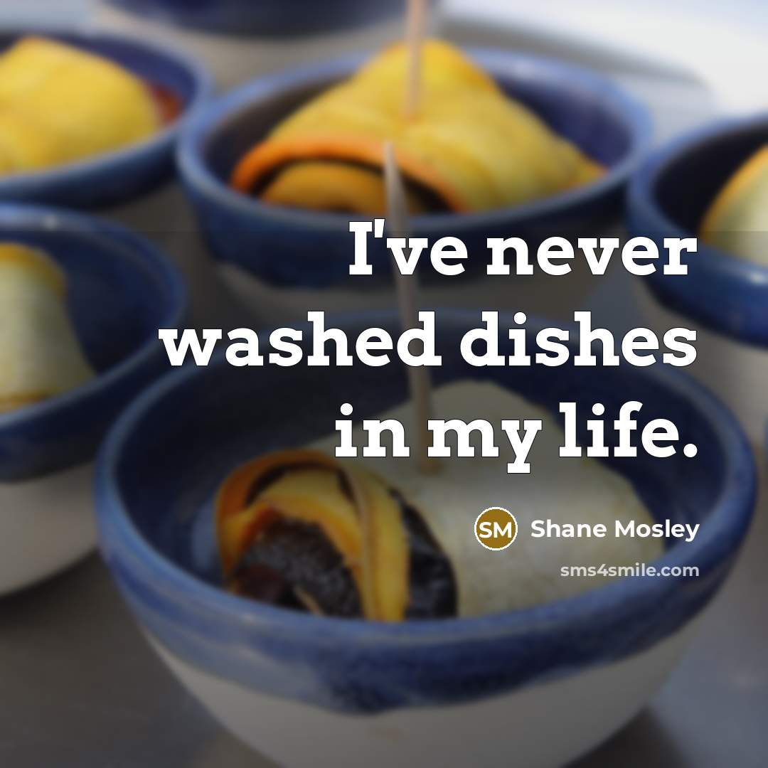 “I've never washed dishes in my life.…” quote by Shane Mosley