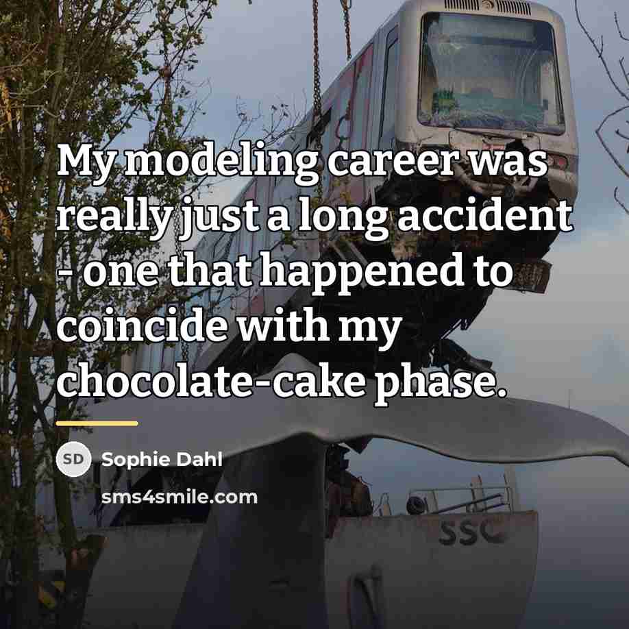 “My modeling career was really just a long accident -…” quote by Sophie Dahl