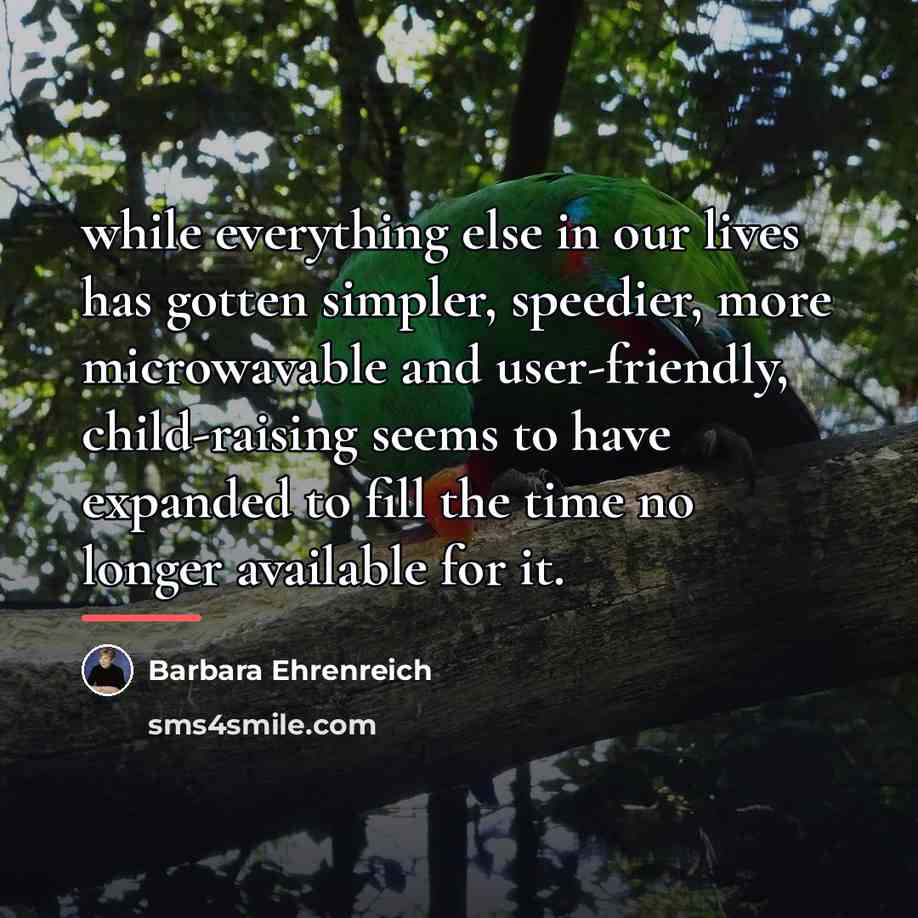 “while everything else in our lives has gotten simpler, speedier,…” quote by Barbara Ehrenreich