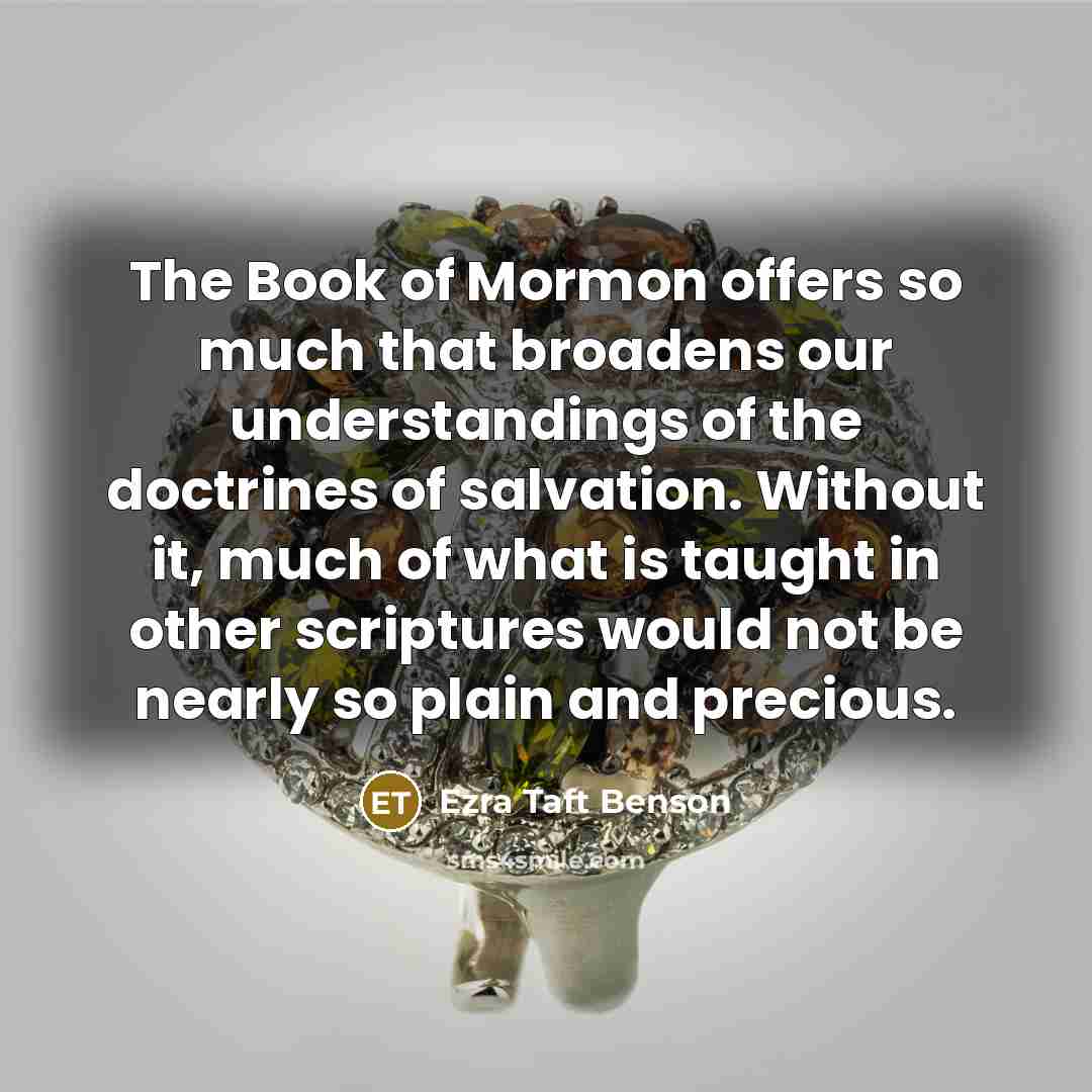 “The Book of Mormon offers so much that broadens our…” quote by Ezra Taft Benson