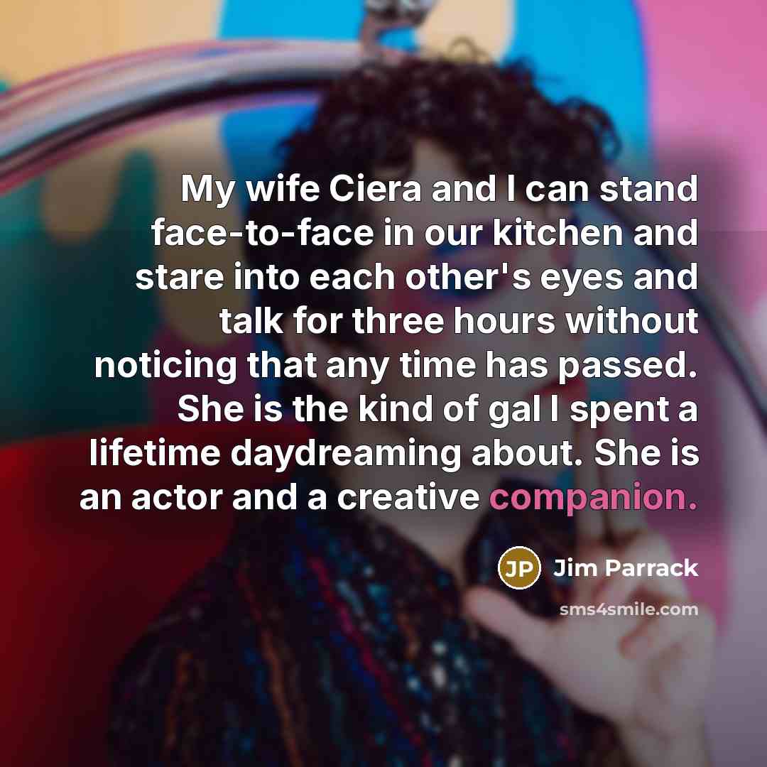 “My wife Ciera and I can stand face-to-face in our…” quote by Jim Parrack