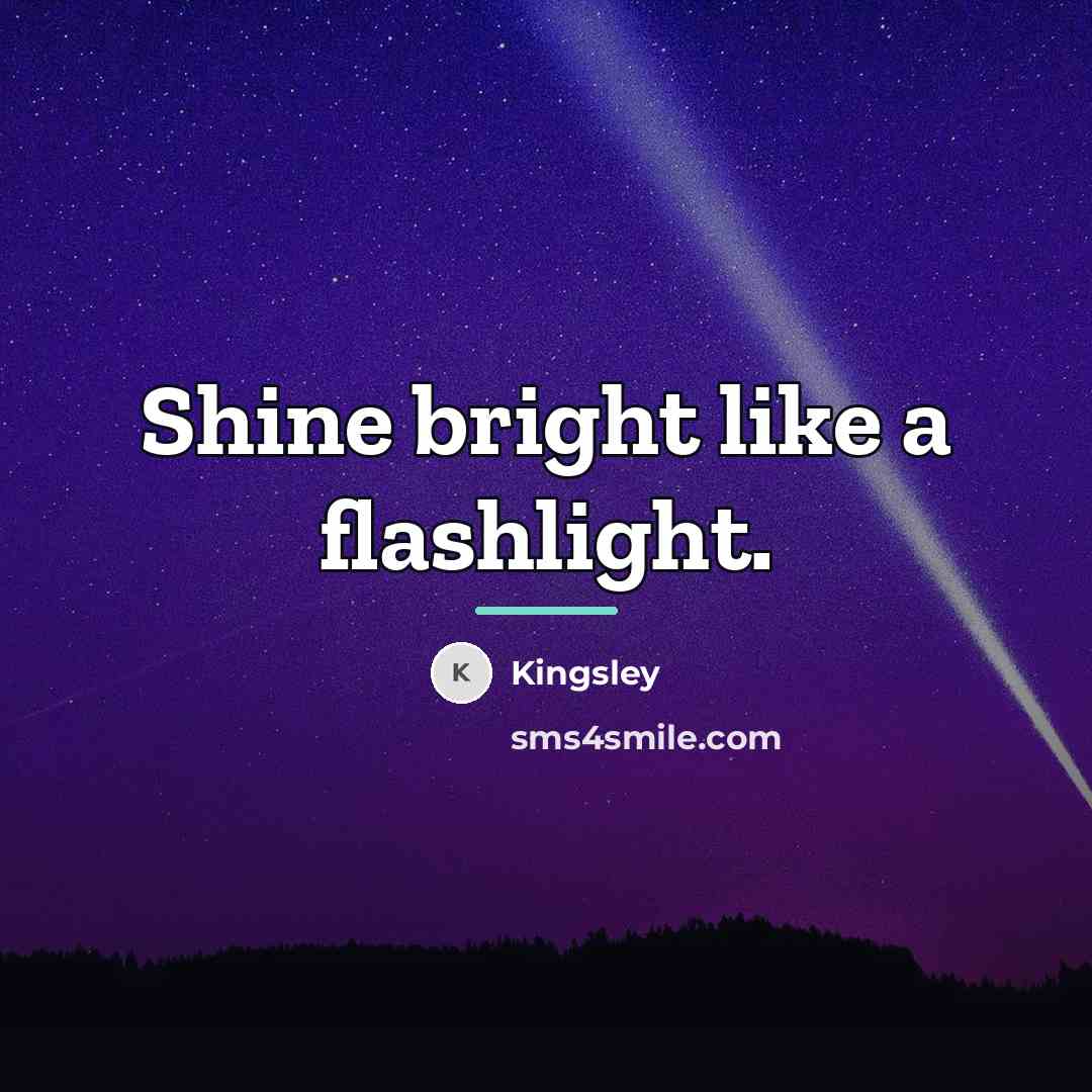 “Shine bright like a flashlight.…” quote by Kingsley