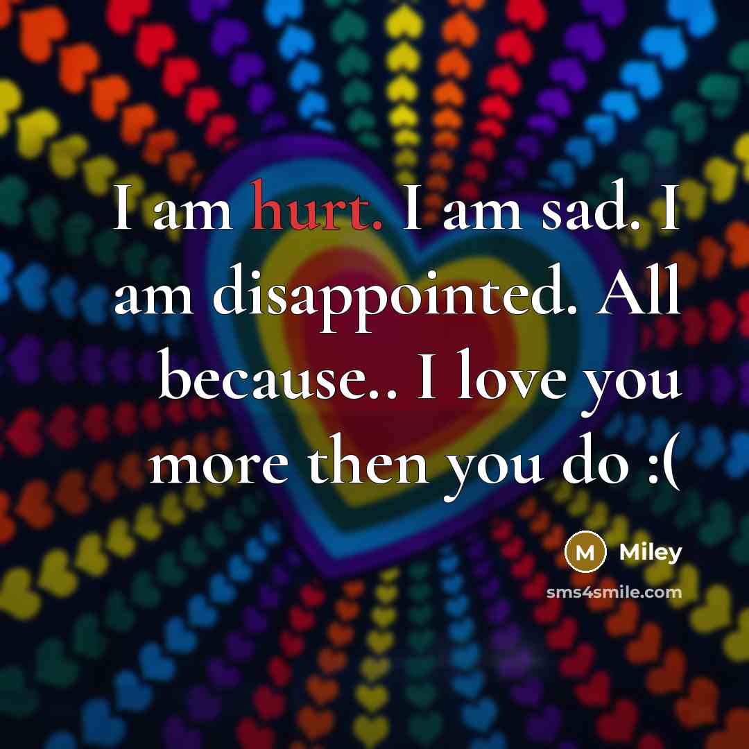 “I am hurt. I am sad. I am disappointed. All…” quote by Miley