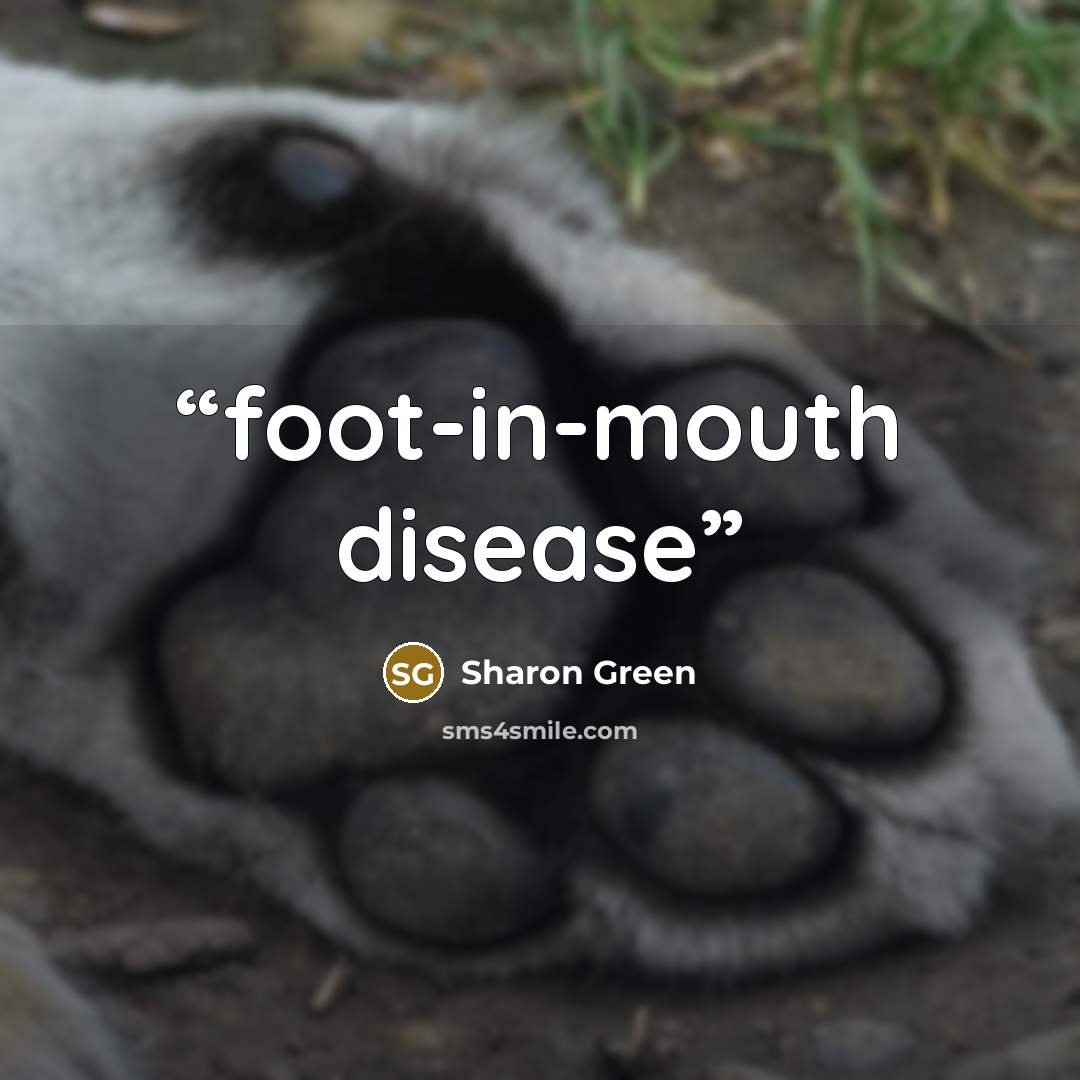 “foot-in-mouth disease” quote by Sharon Green