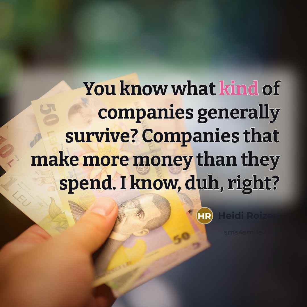 “You know what kind of companies generally survive? Companies that…” quote by Heidi Roizen