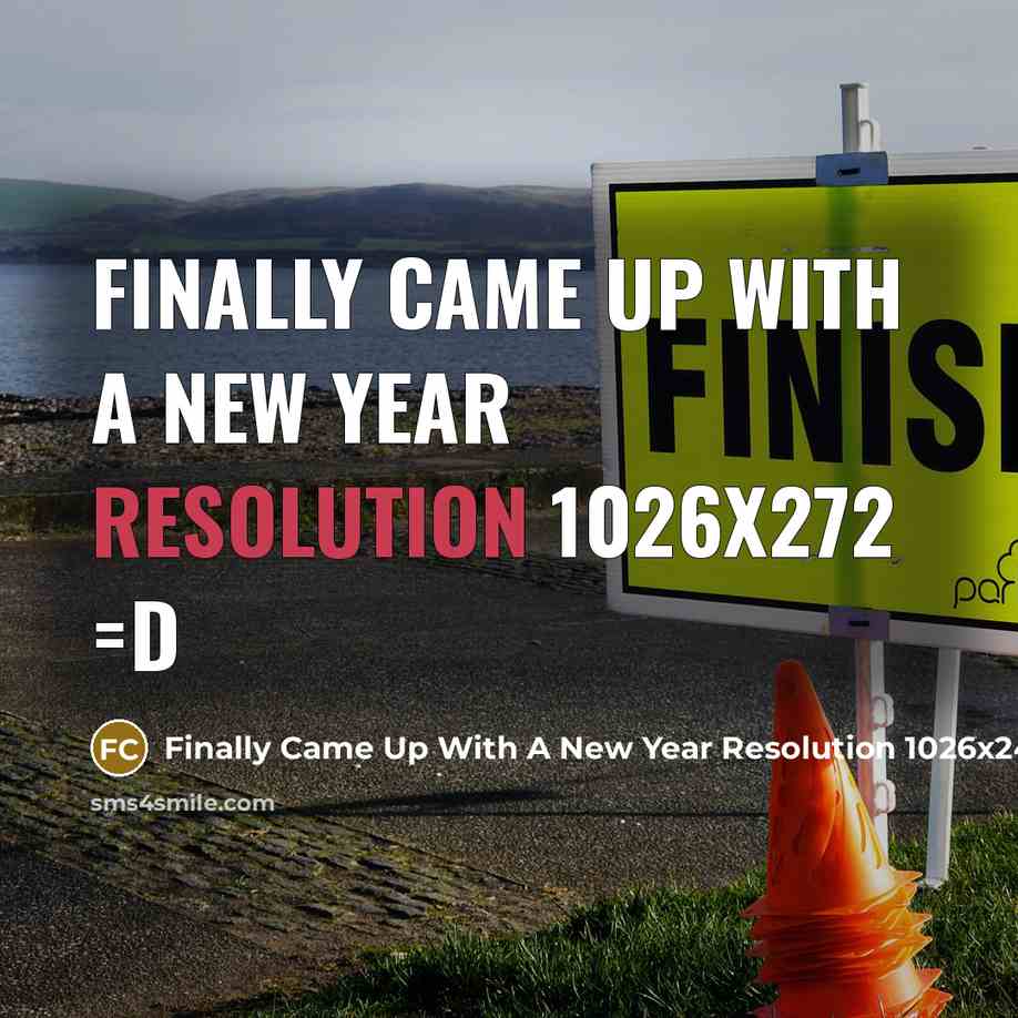 “Finally came up with a New Year Resolution 1026x272 =D…” quote by Finally Came Up With A New Year Resolution 1026x246