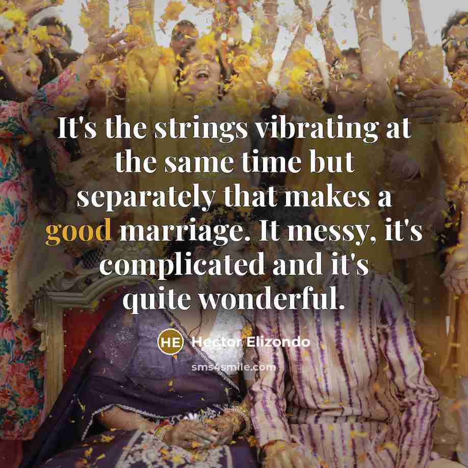 “It's the strings vibrating at the same time but separately…” quote by Hector Elizondo