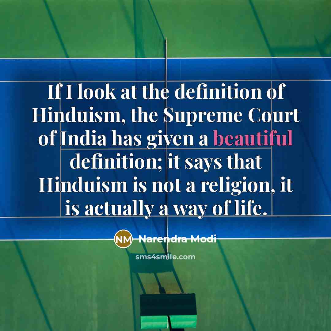 “If I look at the definition of Hinduism, the Supreme…” quote by Narendra Modi