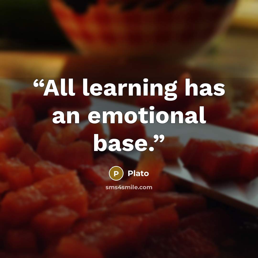“All learning has an emotional base.” quote by Plato