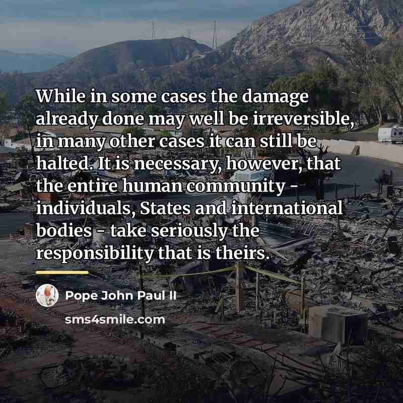 “While in some cases the damage already done may well…” quote by Pope John Paul II