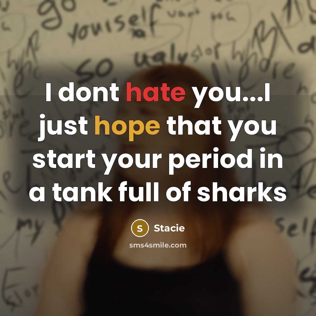 “I dont hate you...I just hope that you start your…” quote by Stacie