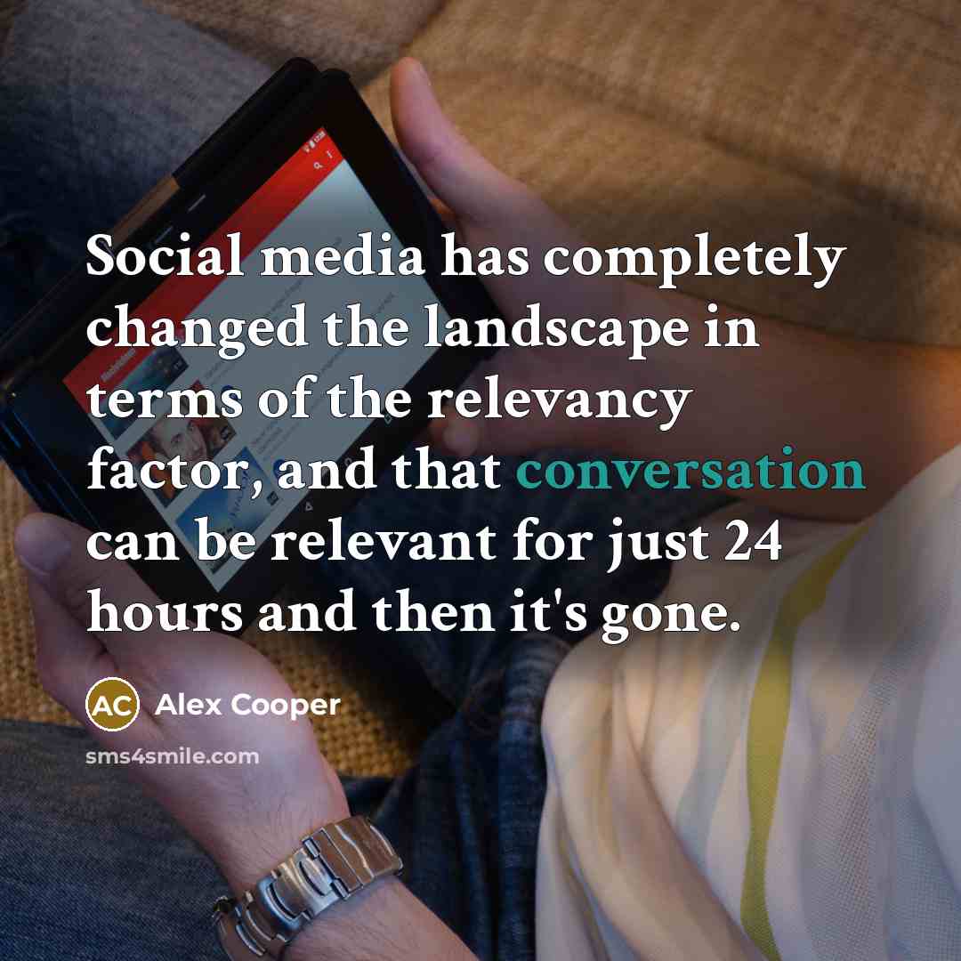 “Social media has completely changed the landscape in terms of…” quote by Alex Cooper