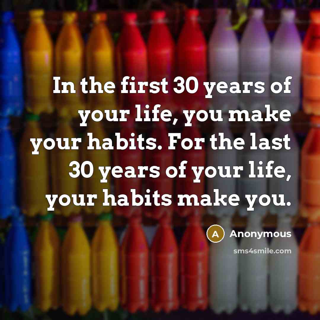 “In the first 30 years of your life, you make…” quote by Anonymous