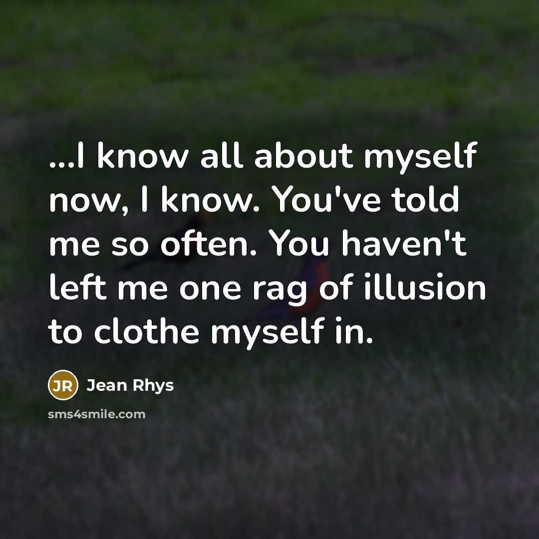 “...I know all about myself now, I know. You've told…” quote by Jean Rhys