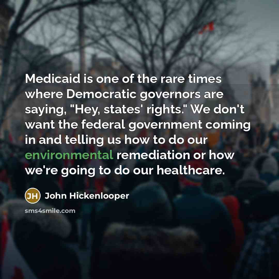 “Medicaid is one of the rare times where Democratic governors…” quote by John Hickenlooper