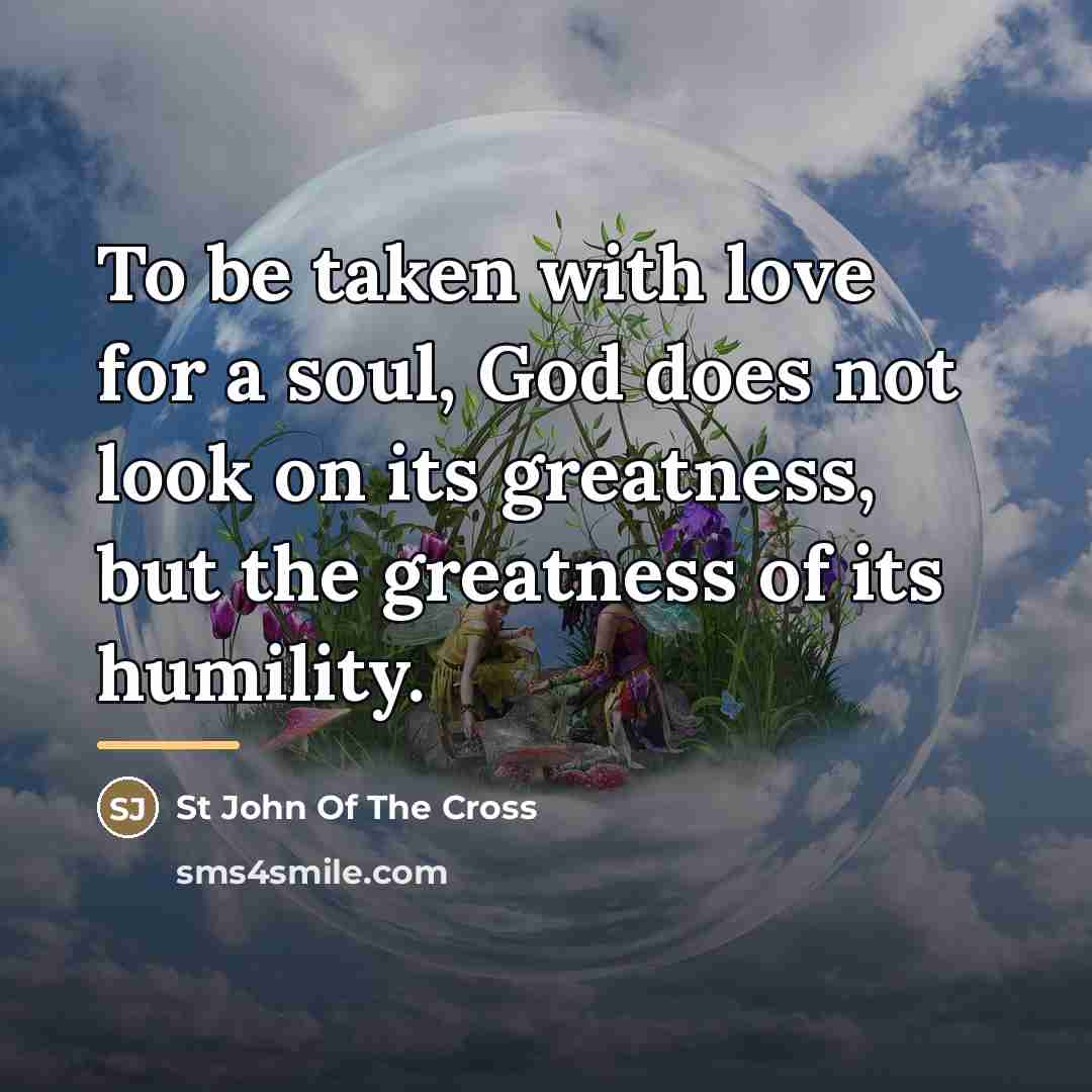 “To be taken with love for a soul, God does…” quote by St John Of The Cross