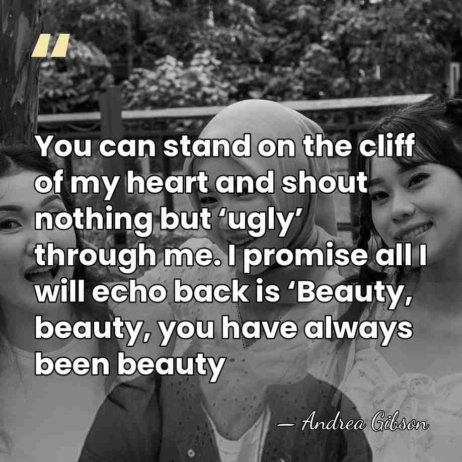 You can stand on the cliff of my heart and shout nothing&hellip; - Andrea Gibson