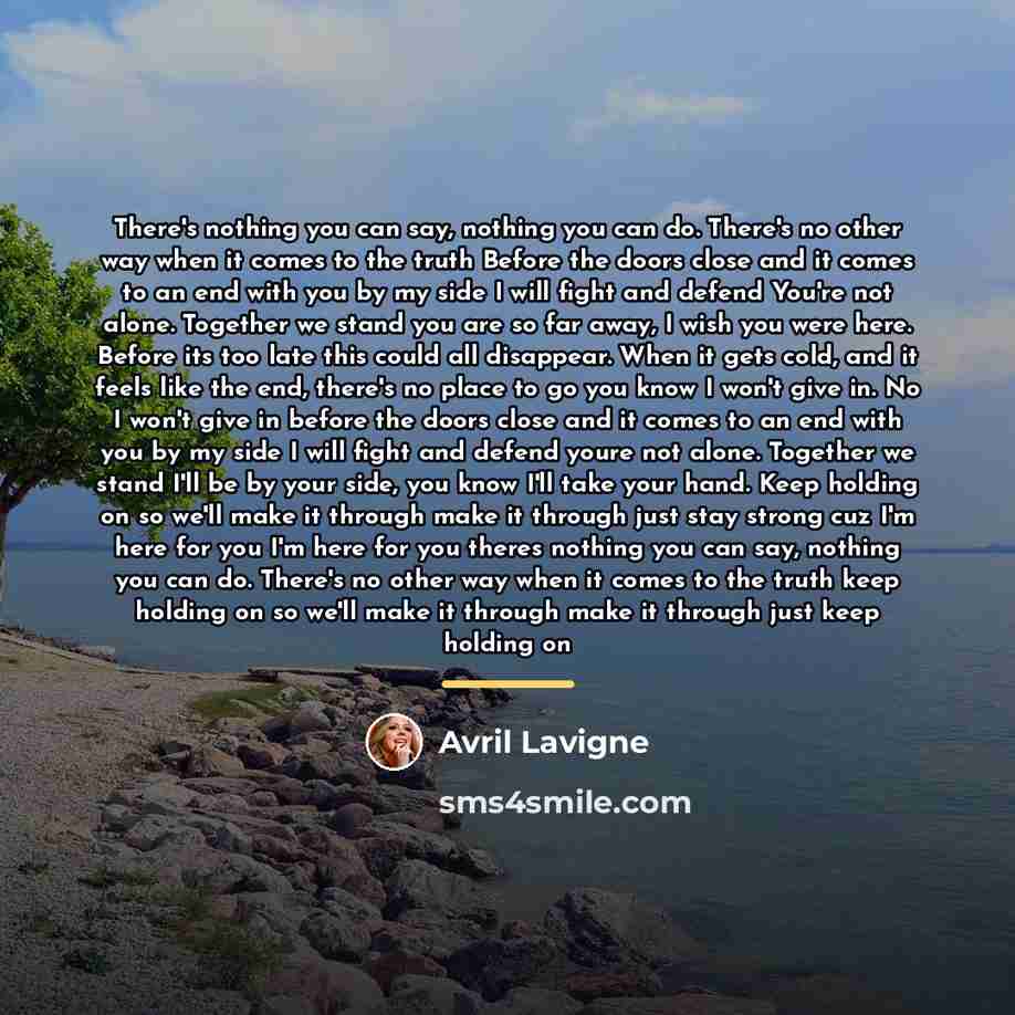 “There's nothing you can say, nothing you can do. There's…” quote by Avril Lavigne