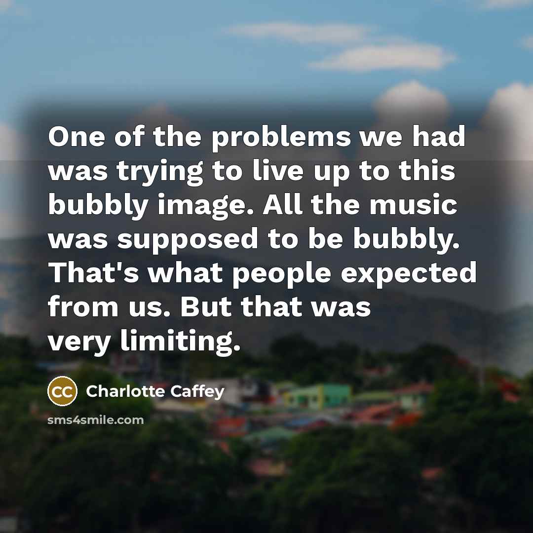 “One of the problems we had was trying to live…” quote by Charlotte Caffey