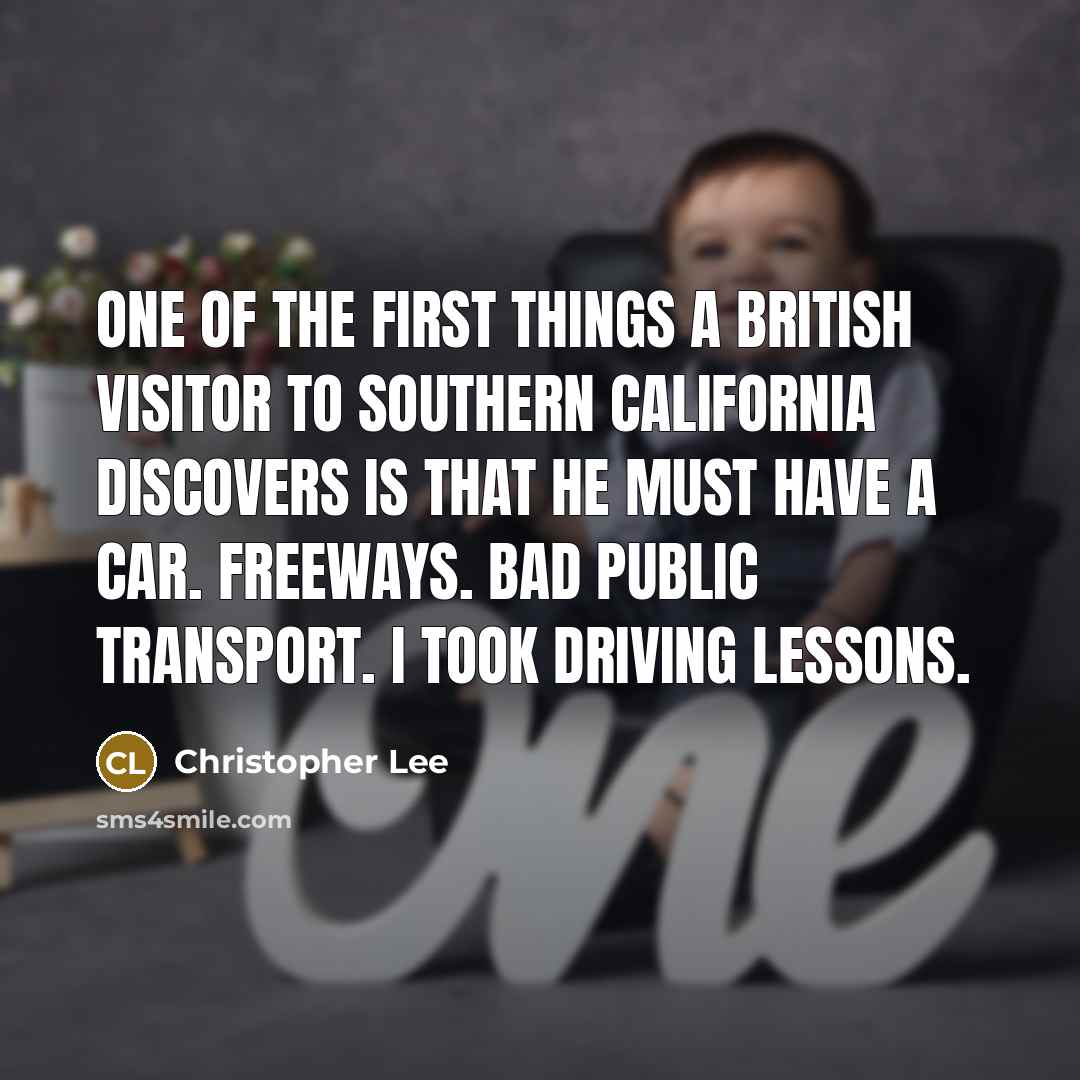 “One of the first things a British visitor to Southern…” quote by Christopher Lee