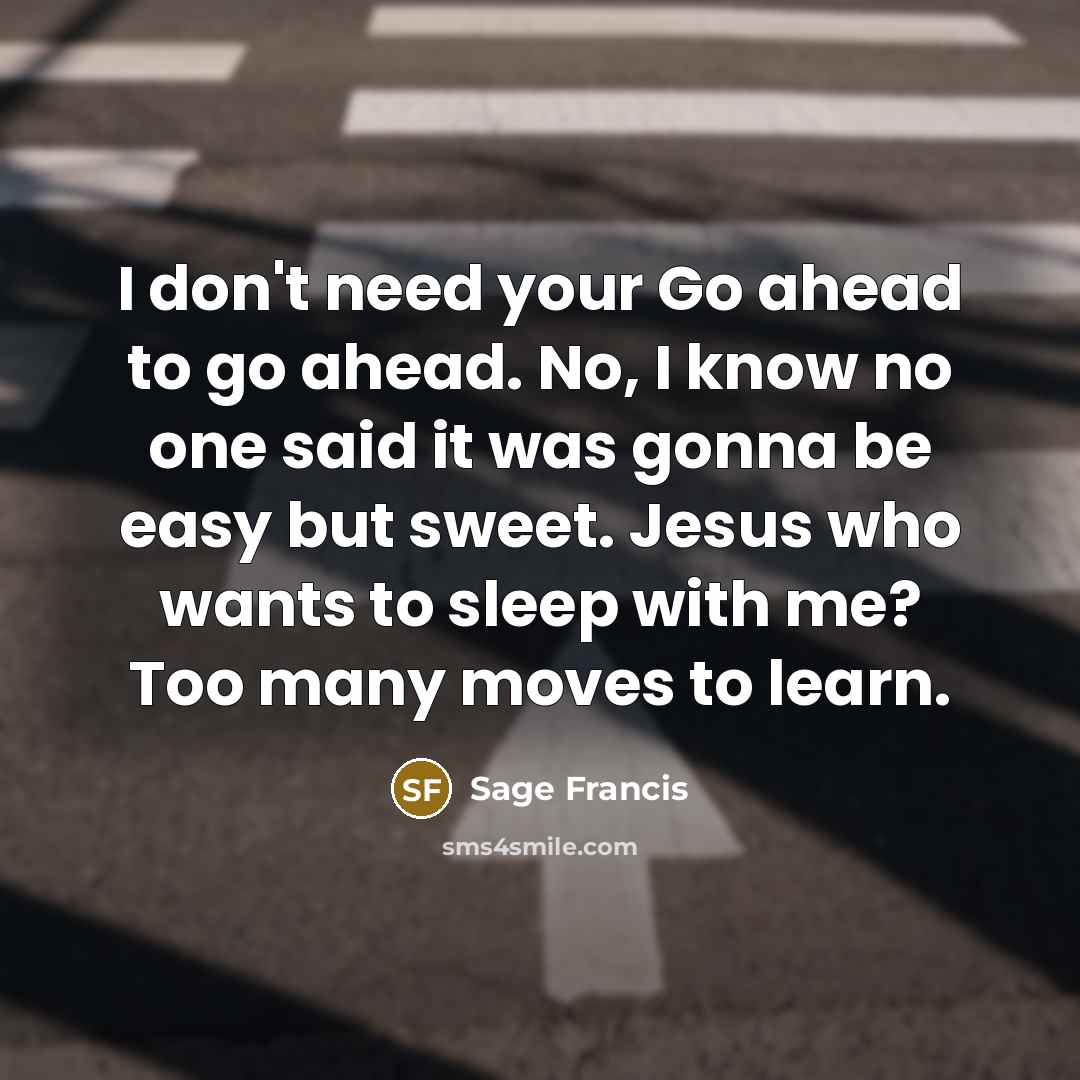 “I don't need your Go ahead to go ahead. No,…” quote by Sage Francis