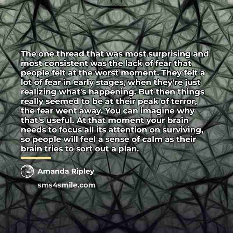 “The one thread that was most surprising and most consistent…” quote by Amanda Ripley